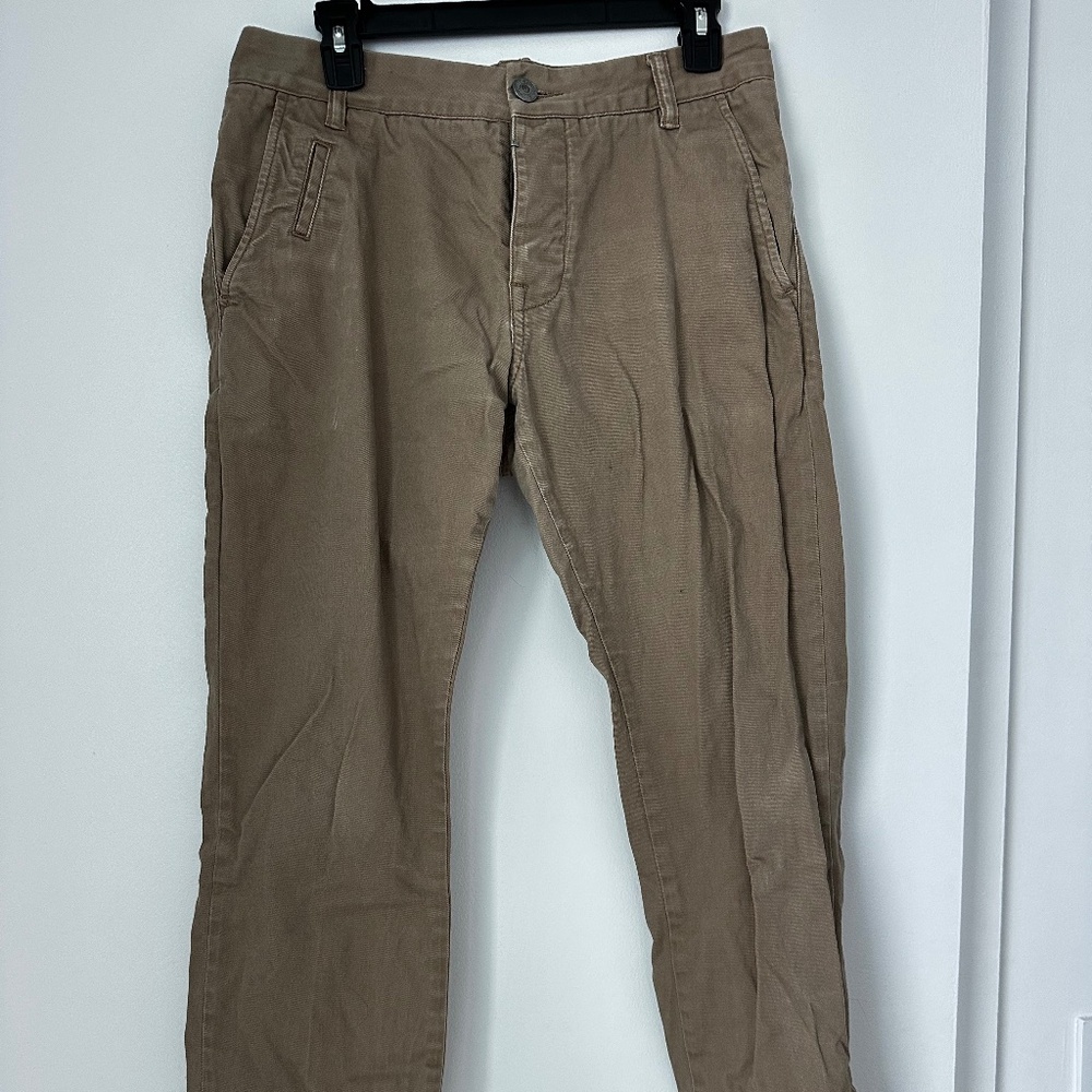 All Saints Khaki Chinos 30W - minor discoloration